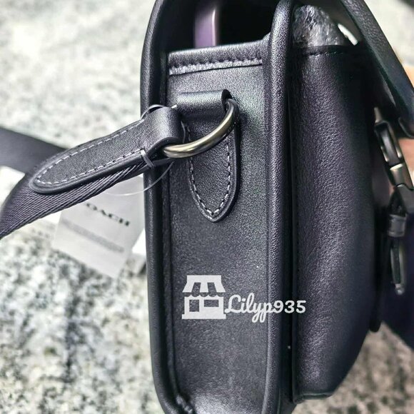 NWT COACH Mens Charter North/South Crossbody - BLACK - Picture 4 of 9